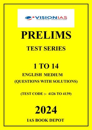 Vision PT Test Series 1 To 14 With Answers Explanation 2024 English Medium