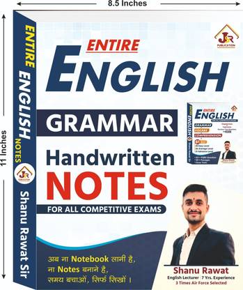 English Notes Shanu Sir (The Best English Notes For All Competitive Exams) Handwritten Notes Of English