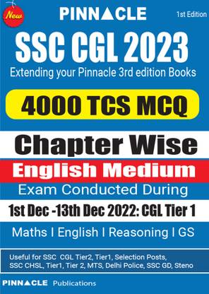 SSC CGL 2023: 4000 TCS MCQ Chapter Wise With Detailed Explanation English Medium