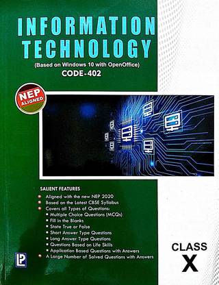 Laxmi Information Technology (Based On Windows 10 With Openoffice) Code-402 For Class X