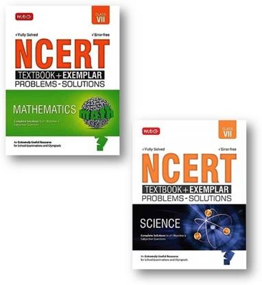 NCERT Textbook + Exemplar Problems Solutions Science & Mathematics (2-Books Set) - Class 7