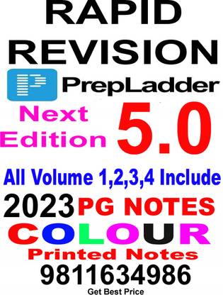 Prepladder Rapid Revision Edition -5.0 2023 All Volume ,Latest All 19 Subjects Set(Quick Revision Notes ) {COLOURED) 2023 SPiral Bound