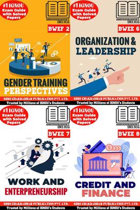 IGNOU DWED Help Books Combo Of BWEF 2 BWEE 6 BWEE 7 BWEE 8 (IGNOU Study Notes/Guidebook Chapter-Wise) For Exam Preparations With Solved Latest Previous Year Question Papers (New Syllabus) IGNOU Diploma In Women‘s Empowerment And Development (Training Perspectives) Bwef2 Bwee6 Bwee7 Bwee8