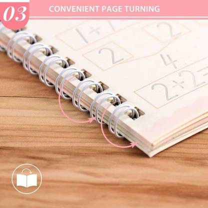 New Best Kids Practice Magic Book (4 Books + 10 Refills), Numbers, Drawing, Math, Alphabet, Math For Preschoolers With Pen