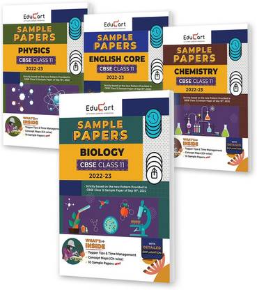 Educart CBSE Class 11 Sample Papers 2022-23 Bundle - Physics, Chemistry, Biology And English (4 Books) 2022