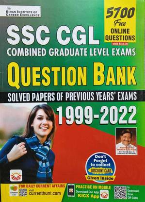Kiran SSC CGL ( Combined Graduate Level Exam) Question Bank 1999 To 2022 Solved Paper Years' Exam 5700 Free Online Question