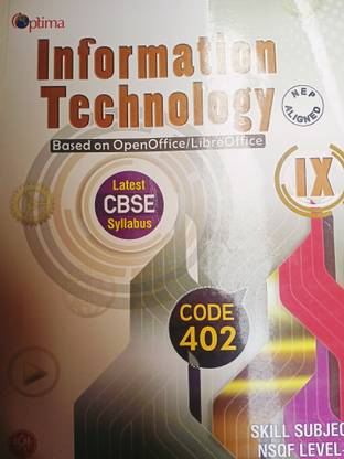 Optima Information Technology Code 402 Class 9 ( NEP Aligned ) Latest CBSE Syllabus Skill Subject NSQF Level-1