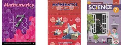 R.D SHARMA MATHEMATICS + R.S AGGARWAL MATHEMATICS + Lakhmir Singh Science FOR CLASS 7 (COMBO SET OF 3 BOOKS)