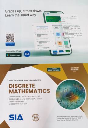Discrete Mathematics B.Tech II-Yr II-Sem & II-Yr I-Sem (R22) Latest Edition 2024 JNTU-HYD