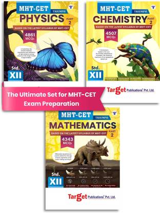 MHT-CET Triumph Physics, Chemistry, Maths Book 2024 (PCM) | Includes All The Chapters Of Std 12th As Per The Latest MHT CET Syllabus