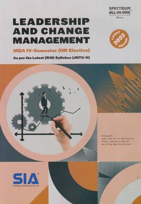 Leadership And Change Management (HR Elective) MBA IV-Sem As Per The Latest(R19) Syllabus JNTU-Hyderabad Latest 2023 Edition