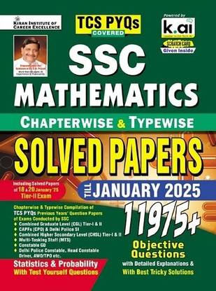 SSC Maths Chapterwise And Typewise Solved Papers Till January 2025 TCS PYQs Covered For CGL,CPO,CHSL,MTS,Delhi Police And Constable GD |