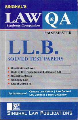 Singhal’s Law QUESTION ANSWER 3RD SEM Edition 2023