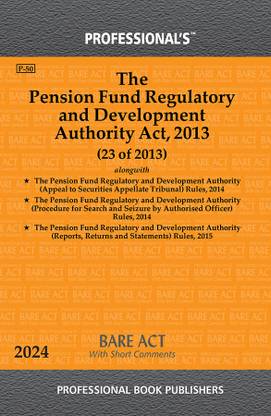 Pension Fund Regulatory And Development Authority Act, 2013 Alongwith Rules