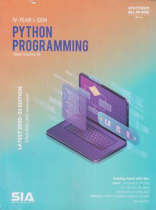 Python Programming (Open Elective-II) B.Tech IV-Year I-Sem R18 (JNTU-Hyderabad) Latest 2022-23 Edition