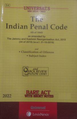 Indian Penal Code,1860, With Classification Of Offences And Subject Index (Bare Act)