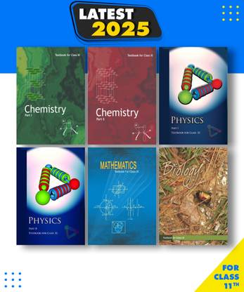 NCERT English Medium Books For Class 11-Physics-I-II + Chemistry-I-II + Mathematics + Biology|New Latest Edition For 2025-2026 | Set Of-6 Combo