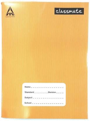 Classmate Note Book Soft Cover Four Line- Inter Leaf (Left Page Blank-Right Page Four Lines With Gap) Size 24x18cm 172 Pages (Pack Of 4) By Fine Creations