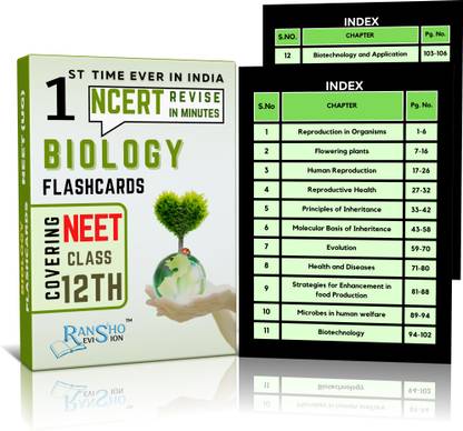 NCERT Based NEET(UG) Biology Flashcards For Class 12th