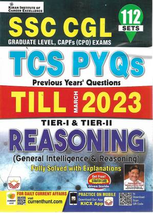 SSC CGL TCS PYQs TIER-1&2 REASONING (112 SETS)