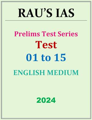 Raus IAS Upsc Prelims Test Series 2024 Test 1to15 Photocopy