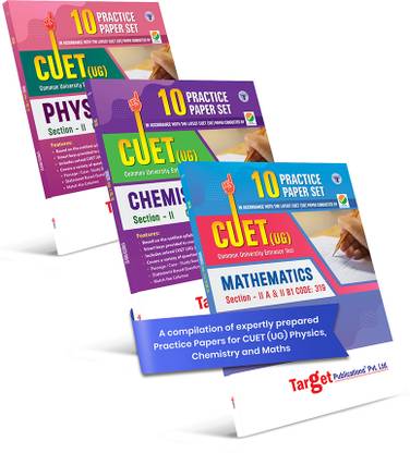 CUET Books - CUET (UG) Physics, Chemistry & Maths (PCM) Common University Entrance Test-30 Practice Test Papers (CUET Sample Paper) - Based On Latest Exam Pattern, Section-II For B.Sc | Pack Of 3 Books