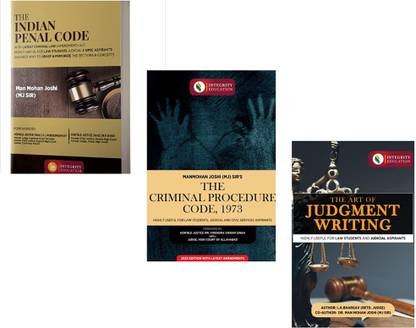 Combo Of 3 Books, The Indian Penal Code, The Criminal Procedure Code, 1973, The Art Of Judgement Writing By Man Mohan Joshi 2023