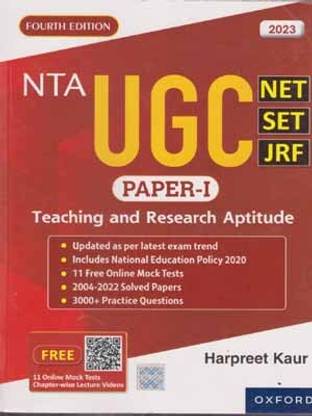 Nta Ugc Net/set/jrf. Paper -1, [4 Th Edition] Teaching And Research Aptitude By Harpreet Kaur