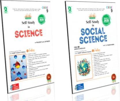Evergreen Self Study In Science & Social Science Combo Set | For 2025 Examinations (Class 9th) | PRADEEP AND JATINDER