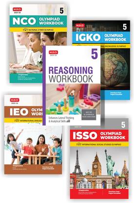 Class 5: MTG Olympiad Workbook And Reasoning Book Combo For IEO-NCO-IGKO-ISSO (Set Of 5 Books) - SOF Olympiad Preparation Books For 2023-2024