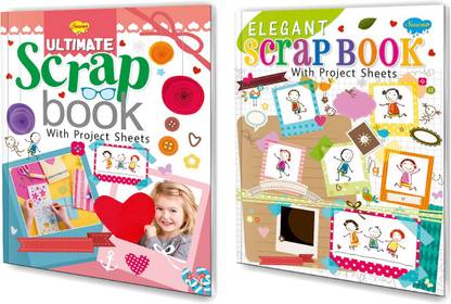 Ultimate Scrap Book, Elegant Scrap Book | Set Of 2 Scrap Books With Project Sheets By Sawan