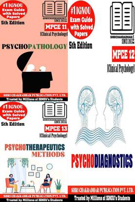 IGNOU MAPC 2nd Year Help Books Combo Of MPCE 11 MPCE 12 MPCE 13 (5th Edition) (IGNOU Study Notes/Guidebook Chapter-Wise) For Exam Preparations With Solved Latest Previous Year Question Papers (New Syllabus) Including Solved Sample Papers IGNOU MA Clinical Psychology Mpce11 Mpce12 Mpce13