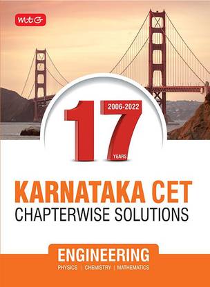 MTG 17 Years Karnataka CET Chapterwise Solutions Physics, Chemistry & Mathematics - KCET Previous Year Solved Papers, KCET Engineering Entrance Exam Books 2023