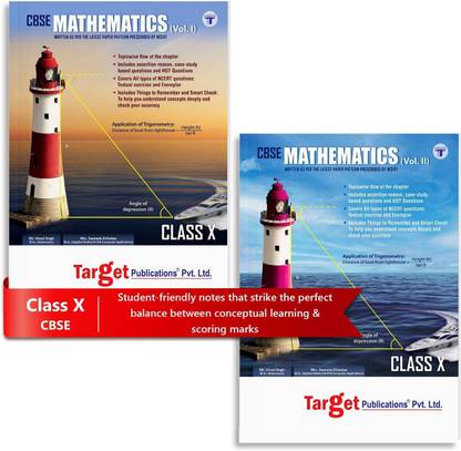 CBSE Class 10 Mathematics Notes Vol 1 & 2 (Exam 2026) | NCERT Textbook & Exemplar Solutions | Chapterwise MCQs, PYQs, HOTS, Quick Revision | 2 Books