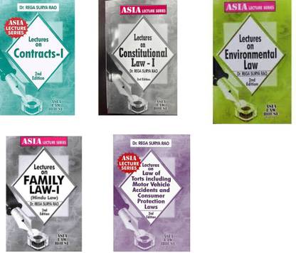 Combo 5 First Semester Books Of Asia Lectures (Contract-1, Family Law-1, Constitution-1, Tort, Enviromental) 2023