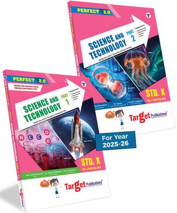Std 10 Book | Std 10 Perfect Notes Science And Technology 1 And 2 Books | English And Semi English Medium | SSC Maharashtra State Board | Includes Numericals, Memory Maps And Model Question Paper For Practice | Based On Std 10th New Syllabus | Set Of 2 Books
