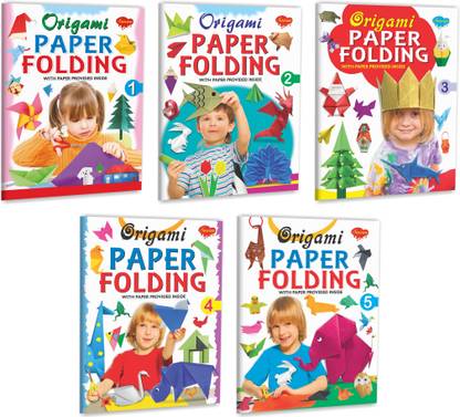 Easy Origami Paper Folding Complete Combo | Pack Of 5 My Amazing Activity Books | With Paper Provided