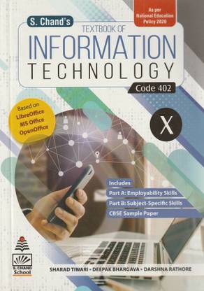 Cbse Information Technology Class 10 Code 402 S. Chand School Books