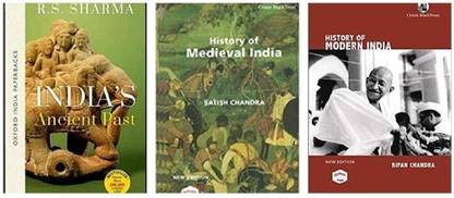 Ancient History Rs Sharma Medieval History Satish Chandra And Modern History Bipan Chandra 3 Books Set In English