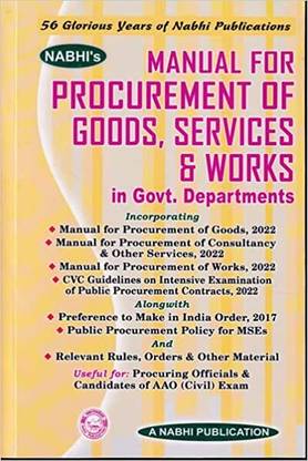 Manual For Procurement Of Goods Services And Works In Govt Departments