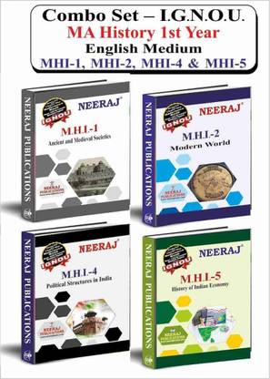 Neeraj Self Help Books For IGNOU : MA History MHI-1 | MHI-2 | MHI-4 | MHI-5) 1st Year (BAG-New Sem System CBCS Syllabus) Course. (Ch.-Wise Ref. Book With Perv. Year Solved Question Papers) - English Medium - LATEST EDITION