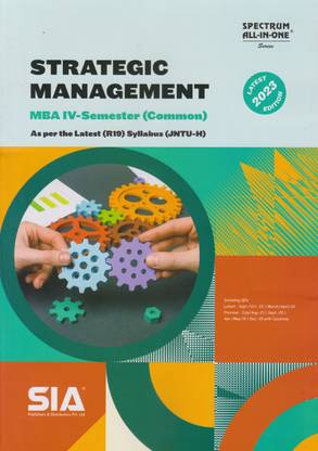 Strategic Management (Common) MBA IV-Sem As Per The Latest (R19) Syllabus JNTU-Hyderabad Latest 2023 Edition
