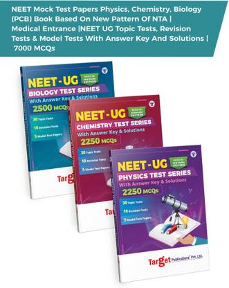 NEET Mock Test Papers Physics, Chemistry, Biology (PCB) Book Based On New Pattern Of NTA | Medical Entrance Exam | Topic Tests, Revision Tests & Model Tests With Answer Key And Solutions | MCQs | 3 Books