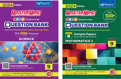 Science Maths (2 Books Combo) CBSE Question Bank Class 9 With CBSE Sample Paper For 2024 Exams By Master Mind