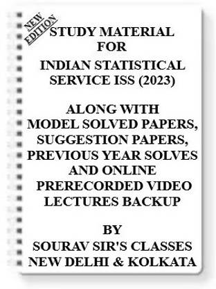 Study Material On Indian Statistical Service Iss (2023) [pack Of 7 Books] With Model Question Papers + Topicwise Analysis + Mcq Questions+ Special Practice Set
