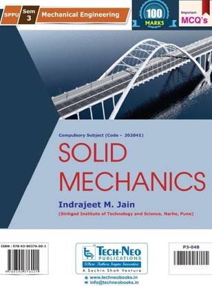Solid Mechanics For SPPU Sem 3 Mechanical Engineering And Automobile Engineering Course Code :202041) Academic Year 2020-2021