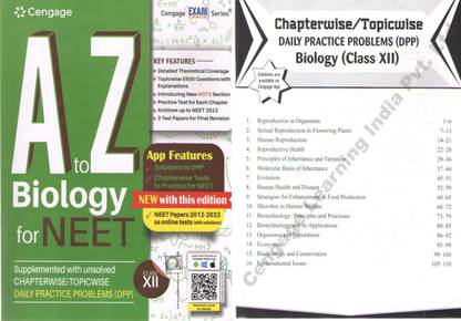 Cengage A. To Z Biology For Neet (For Class - 12) With Chapterwise / Topicwise Daily Practice Problems (Dpp) Set Of Two Books
