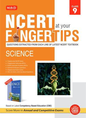 MTG NCERT एट योर फिंगरटिप्स क्लास 9 साइंस - चैप्टरवाइज़ टॉपिकवाइज़ MCQs, NCERT नोट्स, एसरशन एंड रीज़न | बेस्ड ऑन लेटेस्ट CBE पैटर्न