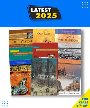 NCERT History Books Set Class 6 To 12 English Medium -Binded Books Hardcover, NCERT|New Latest Edition For 2025-2026
