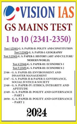 VISION IAS Mains GS Test 2024 ( 2341-2350)